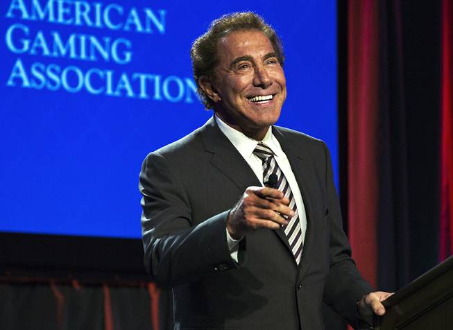 Steve Wynn gives a keynote address during the Global Gaming Expo at the Sands Expo on Tuesday, Sept. 30, 2014. 