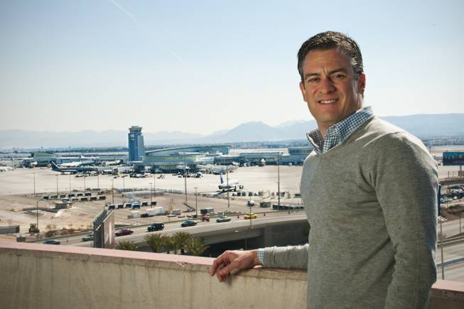 In this file photo, Andrew Levy, president of Allegiant Air, looks at the D gates at McCarran International Airport. The Las Vegas-based carrier announced Oct. 1, 2014, that Levy has resigned his post.