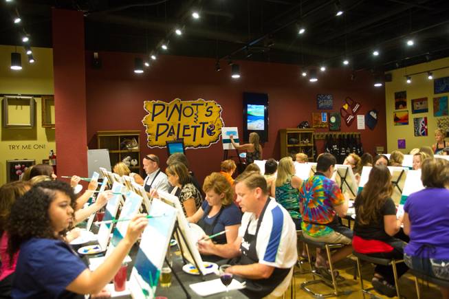 Pinot's Palette, a sip-and-paint studio located in the District at Green Valley Ranch, Thursday Oct 2, 2014.