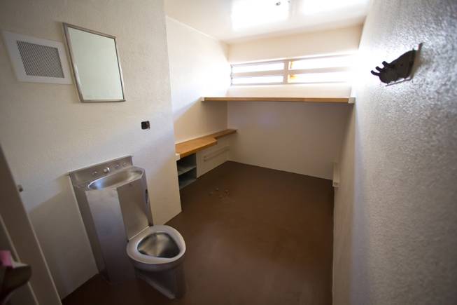 A look at a newly renovated cell at the Clark County Detention Center, Friday Oct. 3, 2014.
