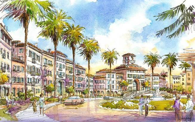An artist's rendering of Union Village, the proposed $1.2 billion hospital-retail-residential project on Galleria Drive at U.S. 95 in Henderson.