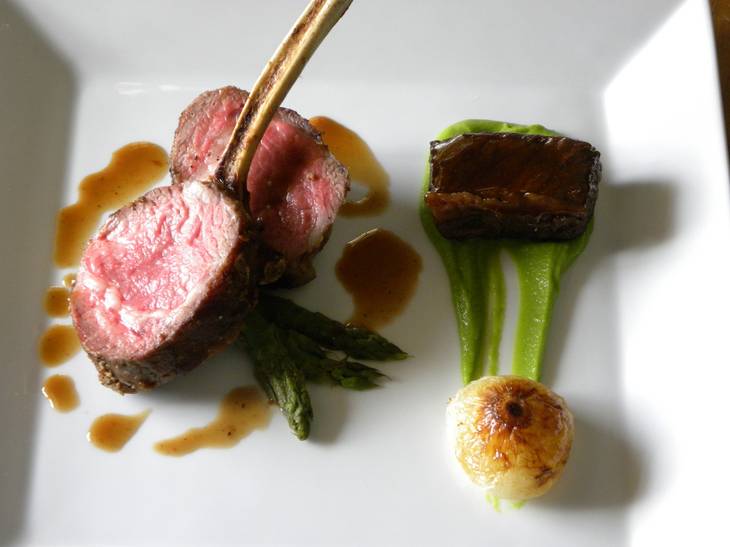 Colorado Lamb Rack & Belly, seen above, is one of the many fine-dining options at the new David Clawson Restaurant in Henderson.