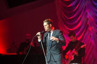 Michael Buble performs at the Cleveland Clinic Lou Ruvo Center for Brain Health on Saturday, Oct. 11, 2014, in downtown Las Vegas.