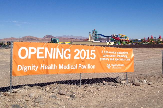 Dignity Health, parent company of the St. Rose Dominican hospitals network, plans to build an outpatient medical center at the northeast corner of Galleria Drive and Gibson Road in Henderson. The project site is pictured above on Tuesday, Oct. 14, 2014.
