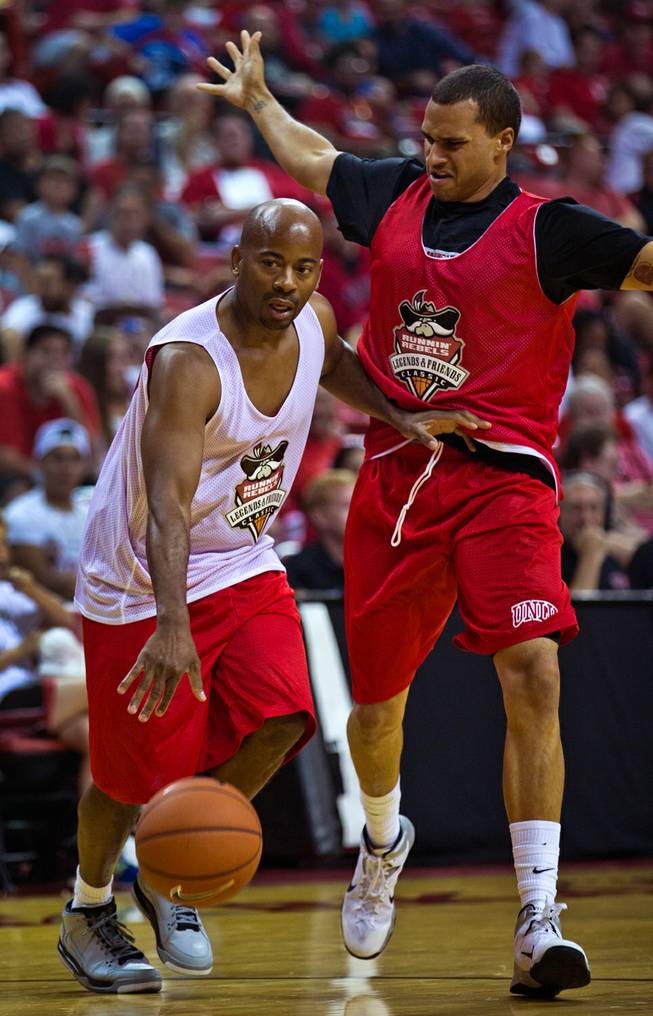 The UNLV basketball team's scarlet and gray exhibition features former players in a shortened game at the Thomas & Mack Center on Thursday, October 16, 2014. .