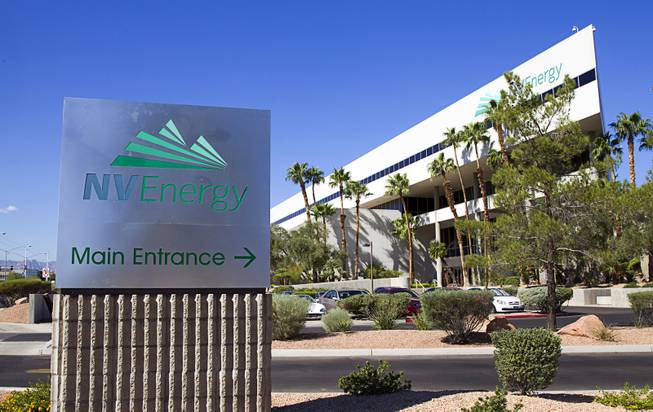 Exterior view of the NV Energy building Monday, Oct. 20, 2014, in Las Vegas.