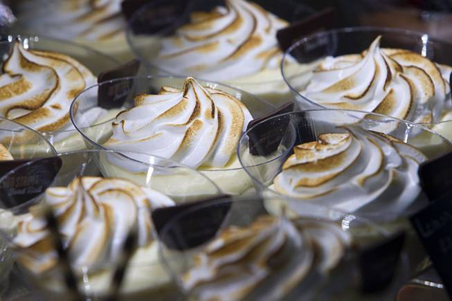 Lemon meringue desserts are displayed at the new Fulton Street Food Hall at Harrahs Las Vegas Wednesday, Oct. 22, 2014.