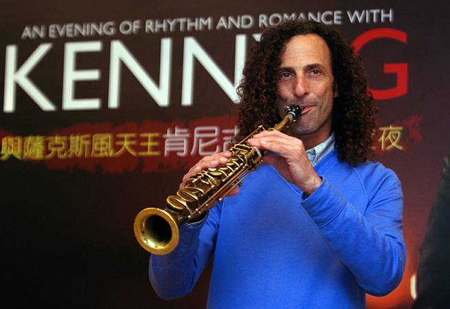 Kenny G performs during a media event announcing his concert in Taipei, Taiwan, on May 14, 2010. Kenny G stopped in at Hong Kong’s pro-democracy protests Wednesday, Oct. 22, 2014, but his visit was out of tune with Chinese authorities.