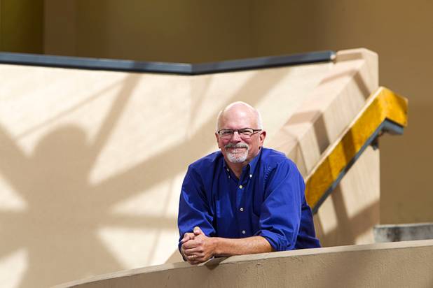 Edward Coulson, director of Lied Institute for Real Estate Studies and professor of economics, poses in Beam Hall at UNLV Wednesday, Oct. 22, 2014.