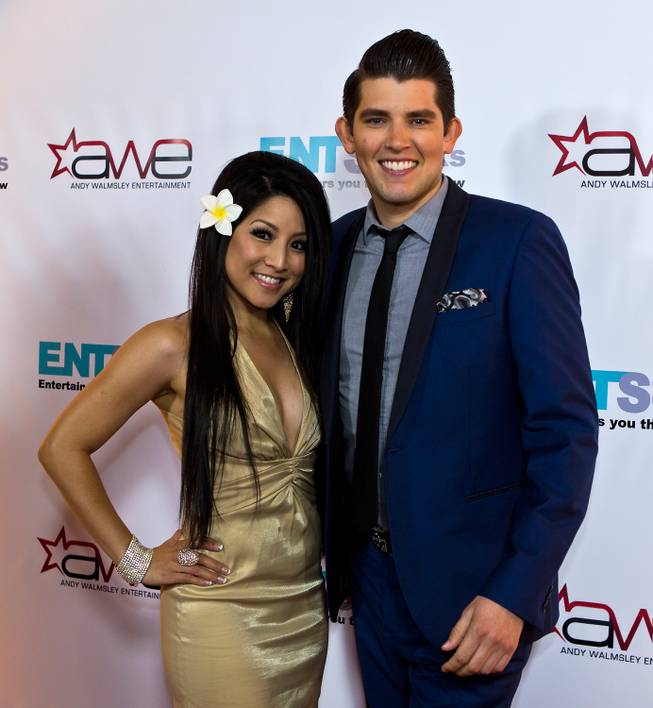 Jasmine Tries and Ben Stone on the Red Carpet at ENTSpeaks performance at the Inspire Theatre on Tuesday, October 21, 2014.