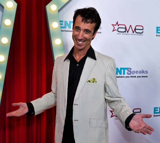 Tony Felicetta poses on the Red Carpet arrival at ENTSpeaks performance at the Inspire Theatre on Tuesday, October 21, 2014.