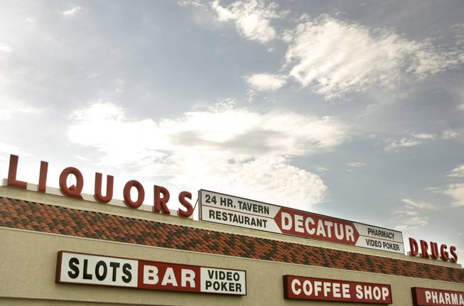 Decatur Liquors signage shown on July 23,  2007.