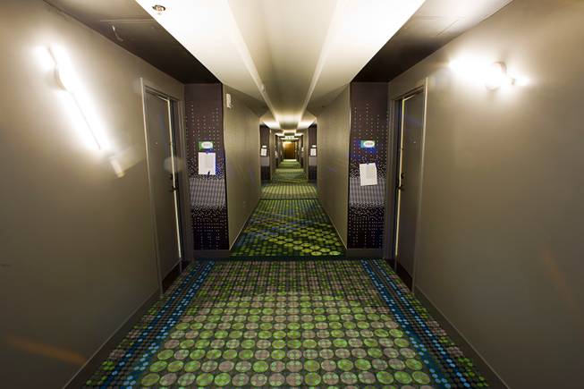 A renovated hallway is shown during a tour of the Linq Hotel and Casino (formerly the Imperial Palace and The Quad) Monday, Oct. 27, 2014. The casino in the first phase of a $223 million renovation project.