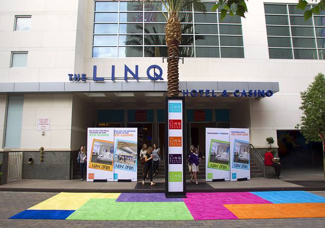 An entrance is shown during the official opening of the Linq hotel-casino Thursday, Oct. 30, 2014. The property, formerly the Imperial Palace and The Quad, is in the process of a $223 million renovation.