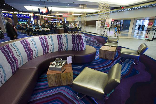 A lounge area is shown in Bar 3535 during the official opening of the Linq hotel-casino Thursday, Oct. 30, 2014. The property, formerly the Imperial Palace and The Quad, is in the process of a $223 million renovation.