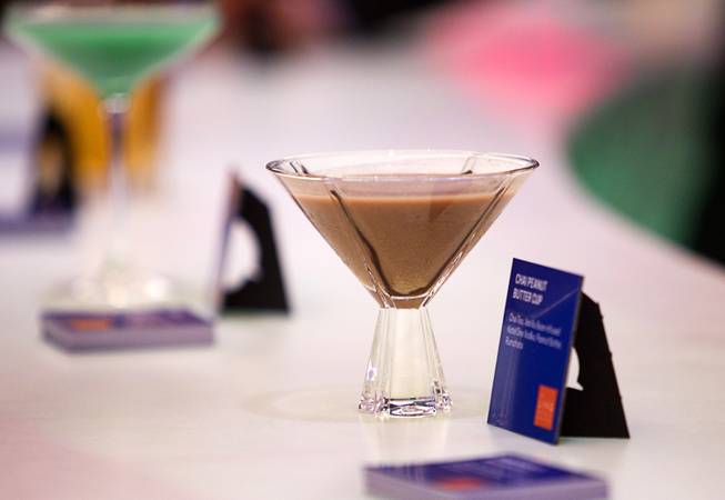 A Chai Peanut Butter Cup cocktail is displayed at Bar 3535 during the official opening of the Linq hotel-casino Thursday, Oct. 30, 2014. The property, formerly the Imperial Palace and The Quad, is in the process of a $223 million renovation.