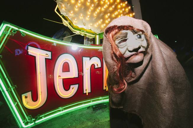 The Hunchback of Notre Dame at the Neon Museum's Boneyard Bash Carnival Sideshow on October 31, 2014.