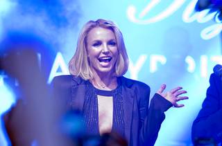 Singer Britney Spears arrives at a 