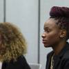 Qunisha Fowler of Legacy High School listens to a discussion during the 58th annual Las Vegas Sun Youth Forum at the Las Vegas Convention Center Thursday, Nov. 13, 2014.