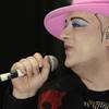 In this Dec. 16, 2008, file photo, British singer Boy George performs onstage at Le Pigalle Club in central London.