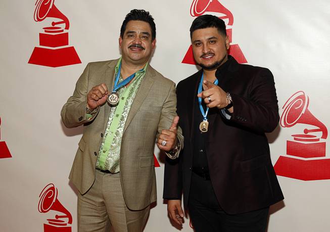 Musical group Los Rieleros del Norte arrive at the 2014 Latin Recording Academy Person of the Year Tribute to Joan Manuel Serrat at the Mandalay Bay Events Center Wednesday, Nov. 19, 2014.