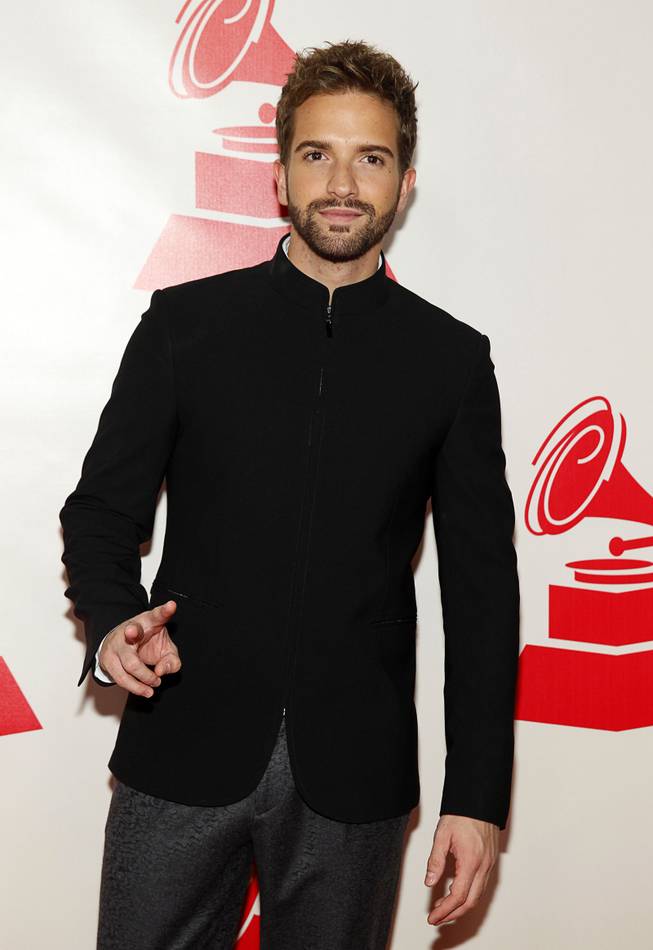 Musician Pablo Alboran arrives at the 2014 Latin Recording Academy Person of the Year Tribute to Joan Manuel Serrat at the Mandalay Bay Events Center Wednesday, Nov. 19, 2014.