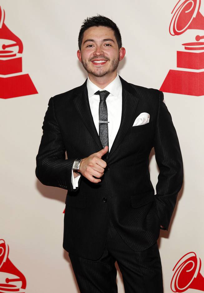 Recording artist Andres Buitrago arrives at the 2014 Latin Recording Academy Person of the Year Tribute to Joan Manuel Serrat at the Mandalay Bay Events Center Wednesday, Nov. 19, 2014.