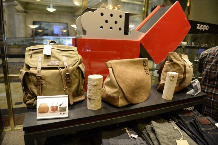 Zippo has opened a new location in MGM Grand in Las Vegas. Pictured above are items on display at the full-line retail store in the Luxor Casino.
