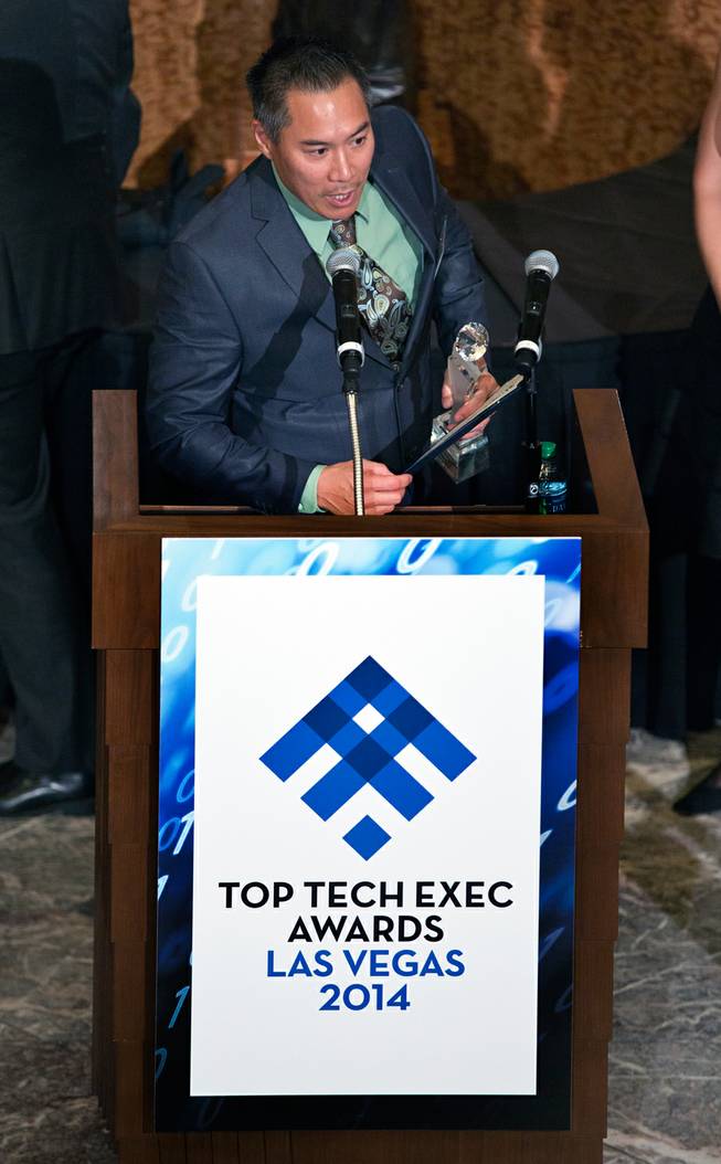Medical Director Eugene Somphone with Southwest Medical Associates wins the Healthcare Category during the Top Tech Exec awards at the Smith Center sponsored by Vegas Inc and Cox on Thursday, November 20, 2014.