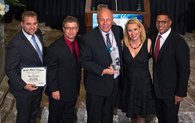 Director of IT Mike Fredericks with The Howard Hughes Corp. wins the Publicly Traded Business Category during the Top Tech Exec awards at the Smith Center sponsored by Vegas Inc and Cox on Thursday, November 20, 2014.