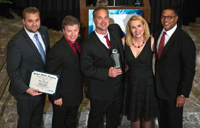 Executive Director Kyle Konold with The Delta Academy wins the Education Category during the Top Tech Exec awards at the Smith Center sponsored by Vegas Inc and Cox on Thursday, November 20, 2014.