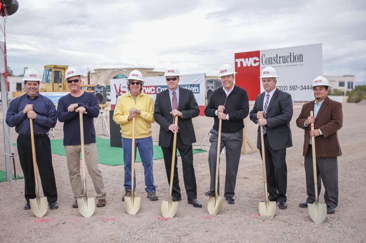 Officials from Henderson-based TWC Construction Inc. broke ground on a VSR Industries facility Nov. 19.
Courtesy Welcomemat Services Las Vegas