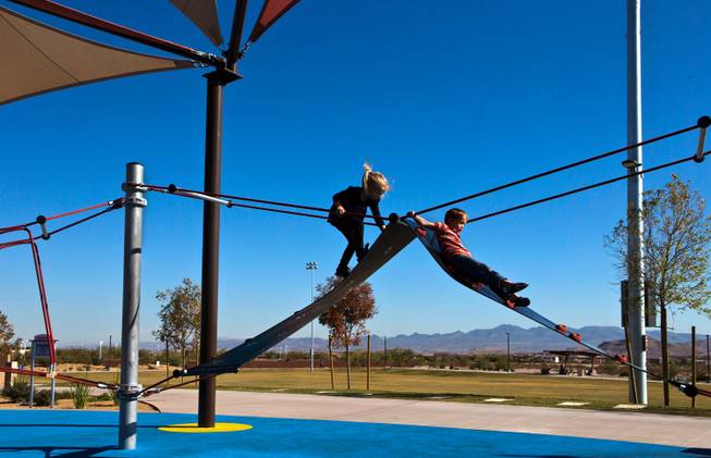 Mountain's Edge Regional Park features dynamic fitness areas for all ages on Friday, November 21, 2014.