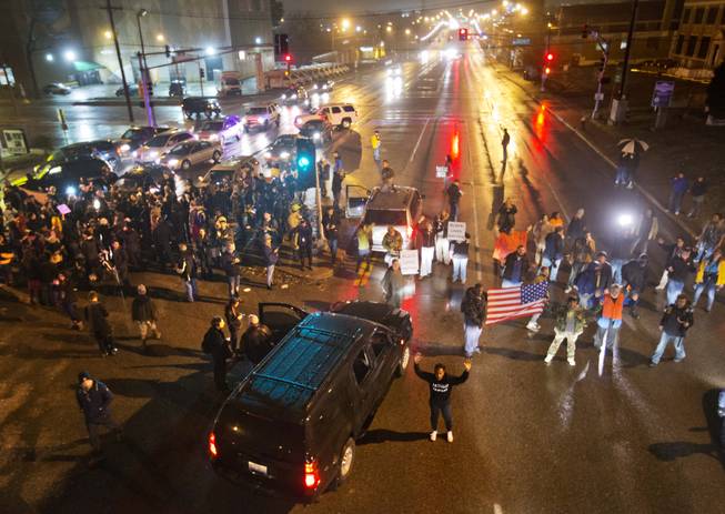 Ferguson protests on the Sunday before jury announces decision