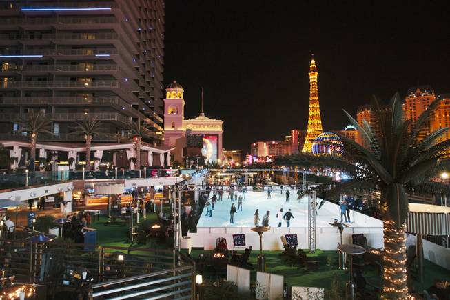 Skaters enjoy the Ice Rink at the Cosmopolitan of Las Vegas on Friday, Nov. 21, 2014.