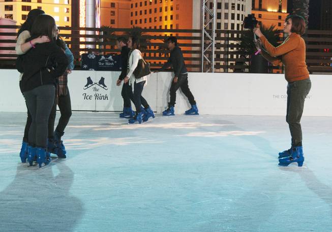 Skaters enjoy the Ice Rink at the Cosmopolitan of Las Vegas on Friday, Nov. 21, 2014.