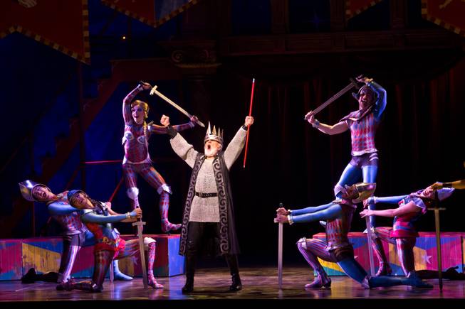 John Rubinstein as Charlemagne, or Charles, in the American Repertory Theater production of “Pippin” on Tuesday, Nov. 25, 2014, at the Smith Center.