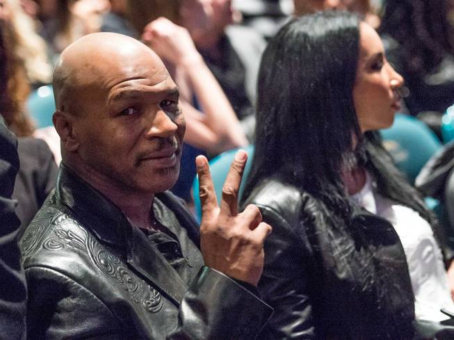 Stevie Wonder's "Songs in the Key of Life" tour stop Saturday, Nov. 29, 2014, at MGM Grand Garden Arena. Mike Tyson is pictured here in the audience.