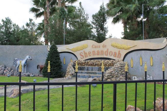 The Casa de Shenandoah sign, returned to the property on Sunset and Pecos roads, as shown on Dec. 13, 2014.