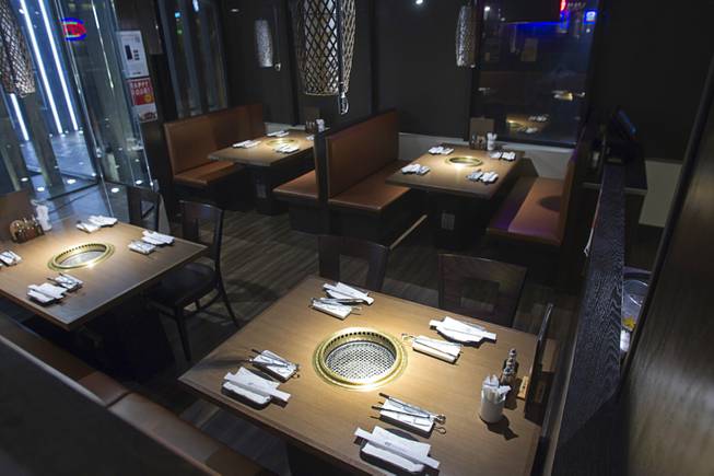 A dining area is shown at Gyu-Kaku Japanese BBQ, 3550 S. Decatur Blvd., Sunday, Dec. 14, 2014.