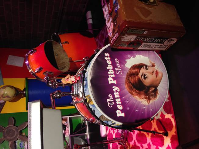 The Penny Pibbets drum head, shown at Art Square Theater on Friday, Dec. 12, 2014.