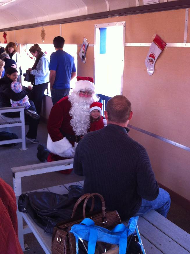 The Santa Train on Sunday, Dec. 14, 2014, in Boulder City.