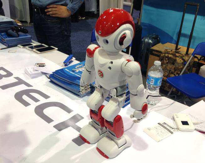 Ubtech Alpha II Service Robot on display at the Sands Expo & Convention Center on Friday, January 9, 2015.
