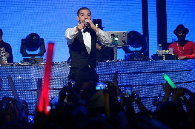 Drake hosts and performs at Marquee on Wednesday, Dec. 31, ...