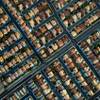 A view of homes from a Vegas Balloon Rides craft floating over the western edge of Las Vegas, Oct. 18, 2013.