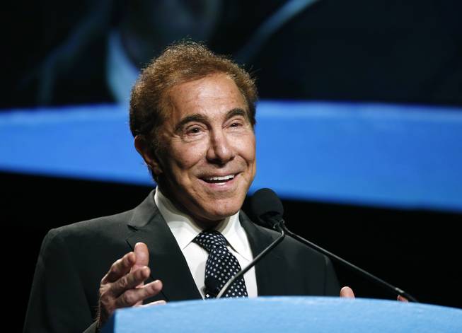 Steve Wynn, CEO of Wynn Resorts, delivers the keynote address at Colliers International Annual Seminar on Thursday, Jan. 15, 2015, at the Boston Convention Center. Wynn says his $1.6 billion resort on the waterfront across Boston will offer the largest hotel rooms outside Las Vegas.