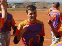 Michael Petracca played in the Sin City Shootout softball tournament Saturday, Jan. 18, 2015. 