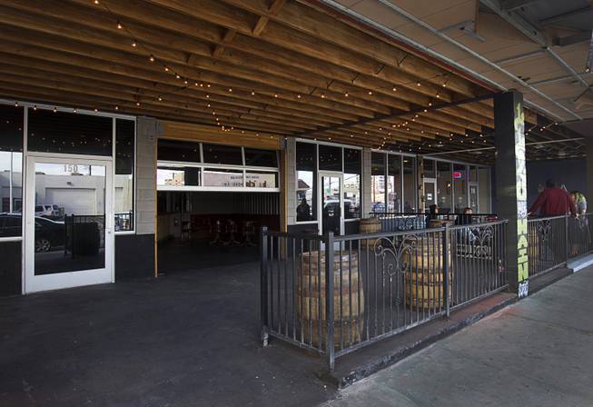 A view of the patio at Hop Nuts brewery, 1120 South Main St. (next to Makers & Finders Urban Coffee Bar), Monday, Jan. 26, 2015. The brew pub is open now but will celebrate it's official grand opening on Feb. 13.
