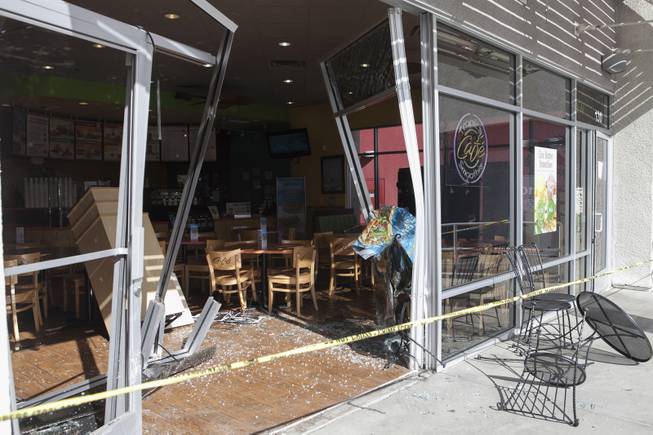 A vehicle crashed into a Tropical Smoothie at 6350 W. ...