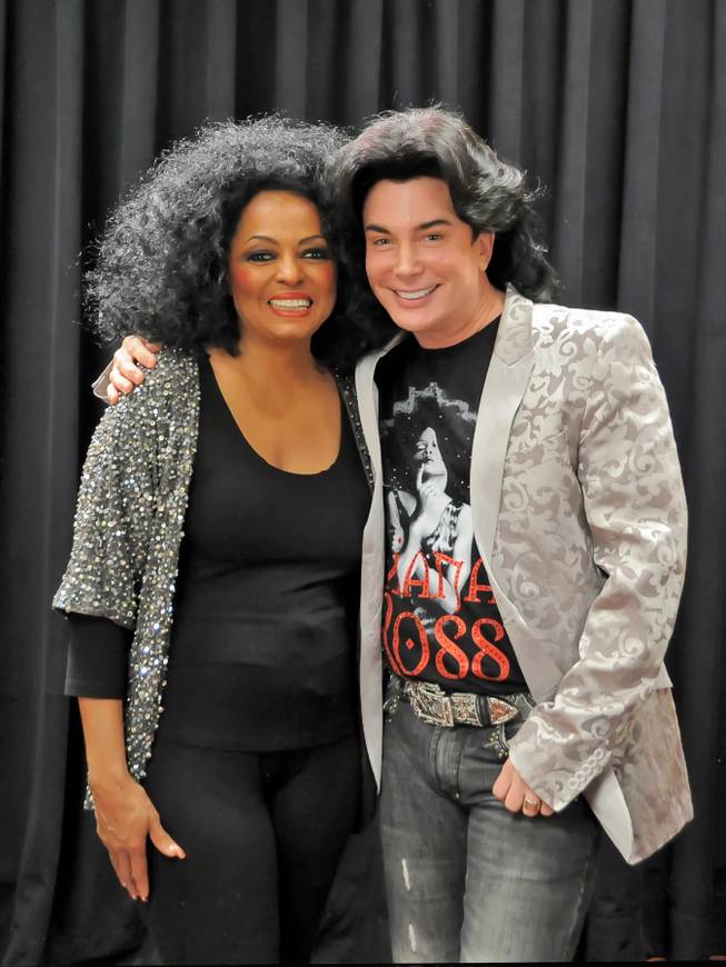 Longtime Strip headliner Frank Marino  of "Divas La Vegas" at the Linq is shown with Diana Ross at the Colosseum in November 2010.
